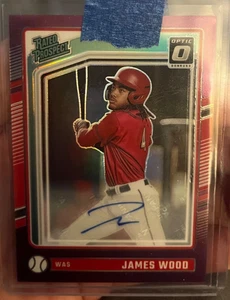 James Wood 2024 Donruss Béisbol Óptico Púrpura Prisma Clasificado Prospecto Automático #03/49 - Imagen 1 de 2