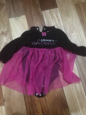 9 Meses Bebé Niña "Creo en Santa" Vestido Con Tutú Foto 1 de 4