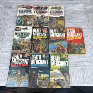 Death Merchant First Print LOT Of 10 Rosenberger Paperback 1980s #38-47 - Foto 1 di 15