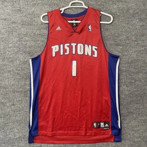 Vintage Detroit Pistons Chauncey Billups Jersey Mens Red #1 2XL NBA Basketball - Picture 1 of 7