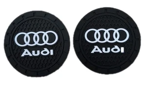 New Car Cup Holder Coasters For Audi, Black - 2 Pack - Picture 1 of 1