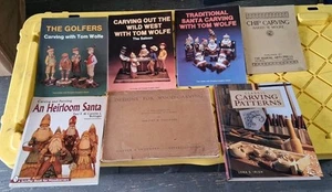 7 Book Lot Wood Carving Books irish,tom Wolf,bolinger,moore,faulkner - Picture 1 of 8