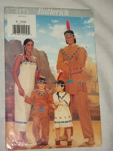 Butterick Halloween Costume Pattern 4171 Childs 2 3-4 5-6 6X Native Indian Sew - Picture 1 of 5