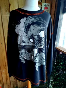 BNWT 3XL 20 KILLSTAR FATALITY SWEATER SWEATSHIRT BLACK GOTHIC ALTERNATIVE SKULL - Picture 1 of 4