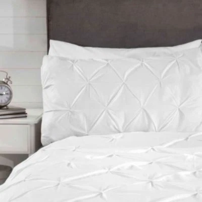 Set Copripiumino Singolo Balmoral A Pieghe Elegante - Bianco - Immagine 1 di 3