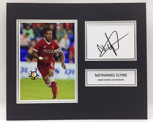 RARE Nathaniel Clyne Liverpool Signed Photo Display + COA AUTOGRAPH ENGLAND - Picture 1 of 3