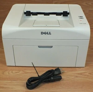 Dell 1100 Workgroup White Compact Laser Printer w/ AC Cord *FOR PARTS / REPAIR* - Picture 1 of 8