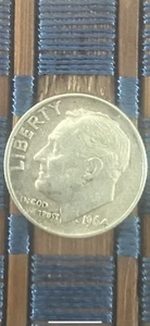 1964 Roosevelt Silver Dime No Mint Mark - Picture 1 of 3