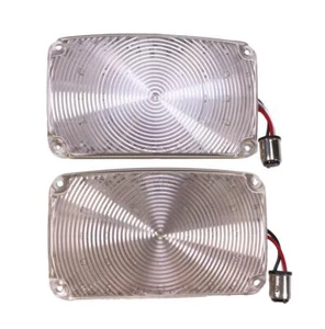 56 Chevy Clear LED Parking Light Lenses Pair 1956 Chevrolet New  - Bild 1 von 4