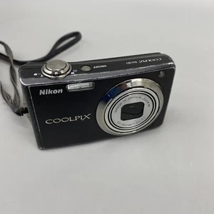 Nikon Coolpix S630 12MP Digital Camera  7x Zoom NO Battery-Black-C-See Desc - Picture 1 of 8