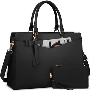 Laptoptasche Damen 156 Zoll Shopper Tasche Groß Handtasche mit Geldbörse Arbe... - Afbeelding 1 van 6