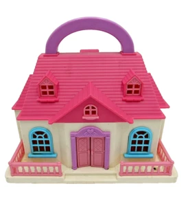 Tiny Dreams Mini Carry Along Playset Doll House Blue Box Polly Pocket VTG Retro - Picture 1 of 24