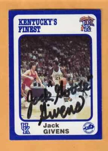 Jack Givens Kentucky Wildcats AUTO Signed 1988 Card #159 1978 NCAA Champs - Picture 1 of 2