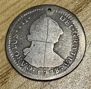 1773 1 Real CAROLUS III Silver Coin - Picture 1 of 3