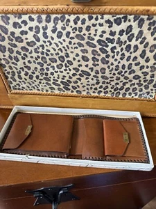 CARTERA PENNEY'S TOWNCRAFT VINTAGE NUEVA PARA HOMBRE, CUERO MARRÓN TRABAJADO DOBLE PLIEGUE, BONITA++ - Imagen 1 de 16