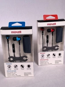 Auriculares Maxell Mega Trio con bobinadora de cable sin enredos de micrófono y bolsa de transporte - Imagen 1 de 5
