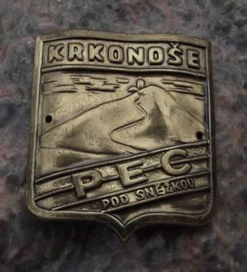Krkonose Pec Pod Snezkou Snezka Mountain Walking Stick Shield Plate Stocknagel - Picture 1 of 2