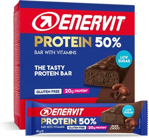 Protein Bar 50% Dark Choco, 12 Barrette Proteiche Da 40G, 20 Grammi Di Proteine, - Foto 1 di 12
