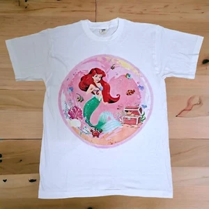 Little mermaid Ariel t shirt vintage style Disney size: L Reprint White - Picture 1 of 8