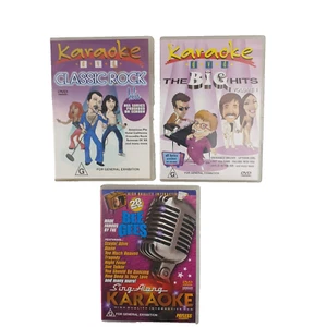 Karaoke DVD Bundle x 3 - Classic Rock Hits, The Big Hits & Sing-A-Long, NTSC/PAL - Picture 1 of 7