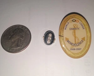 Vtg Tiny Odd Fellows FLT Lapel Pin/Tie Tack/Metal IOOF Independent Order of LOT - Picture 1 of 2