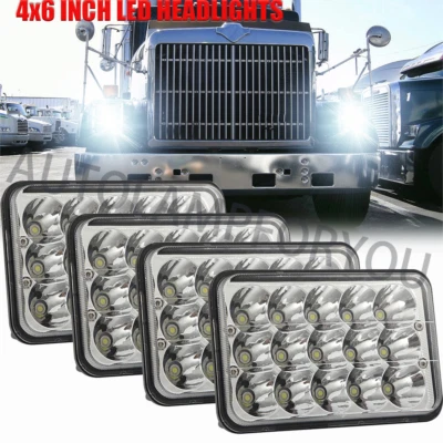 Faros LED HI/LO DRL 4x6 pulgadas Fit International Harvester 9300 1988-2000 4 un. Foto 1 de 4