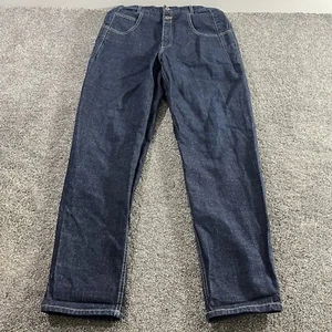 Vintage 90s Guess Jeans Dark Blue Tapered Leg Pencil Pocket Denim Size 32x33 - Picture 1 of 9