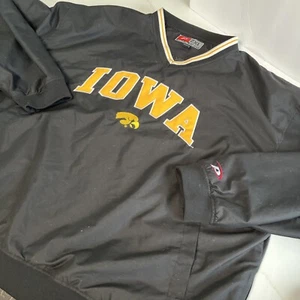 Vintage Y2K Pro Player Iowa Hawkeyes XXL Windbreaker Sports Pullover Embroidered - Picture 1 of 9