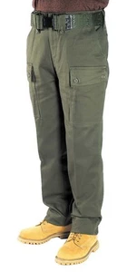 Cargo Army Combat Pants Kids Trousers Childrens Heavy Duty Cotton Olive Green - Picture 1 of 16
