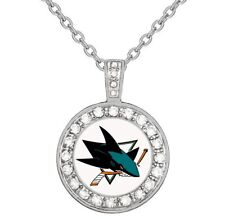 San Jose Sharks Womens 925 Sterling Silver Necklace With Pendant Gift D18