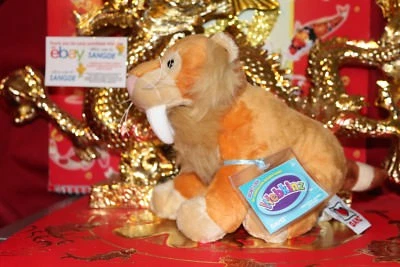 WEBKINZ SABERTOOTH TIGER.COMES WITH SEALED/UNUSED CODE/TAG-NICE GIFT  - Image 1 of 4
