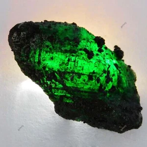 Piedra preciosa natural AAA+ verde esmeralda sin cortar áspera 61 quilates piedra preciosa suelta CERTIFICADA - Imagen 1 de 10