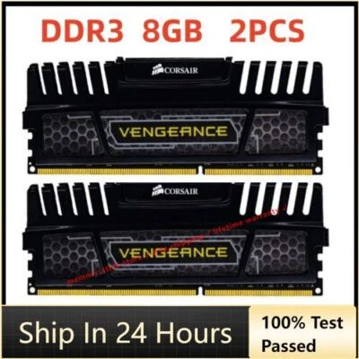 Corsair Vengeance DDR3 2x 8GB 16GB 1600 MHz PC3-12800 Desktop RAM Memory 240PINS - Image 1 of 4