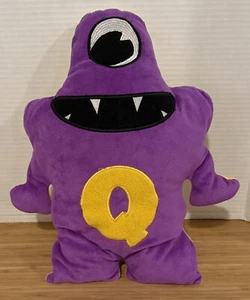 Alphabeasts Quatto 15 Zoll Plüsch Q Puppe gelb lila einäugig Monster Spielen Lernen GC - Bild 1 von 9