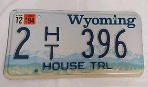 Etiqueta de matrícula de remolque WYOMING State House 94 ~ decoración ~ UpCycle ~ bricolaje - Imagen 1 de 4
