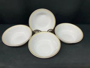 Corelle "SQUARED" Brown, Blue, Green ~ Set of 4 ~ Soup / Cereal Bowls~ 6 1/4" - Picture 1 of 7