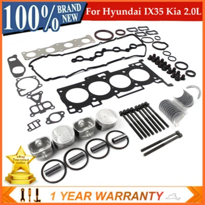 G4KD Engine Rebuild Piston Gasket Bearing Kit For Hyundai Tucson KIA Optima 2.0L - Image 1 of 4