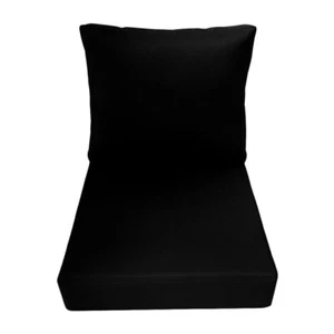 AD109 Knife Edge Small 23x24x6 Deep Seat Back Cushion Slip Cover Set - Picture 1 of 10