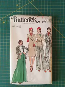 3946 Jacket Maxi Wrap Skirt Wide Leg Pants Sz 12 Uncut Butterick Sewing Pattern - Picture 1 of 2