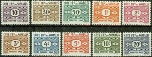 FRENCH SOMALI COAST-1947- DUES -VF** - Picture 1 of 1