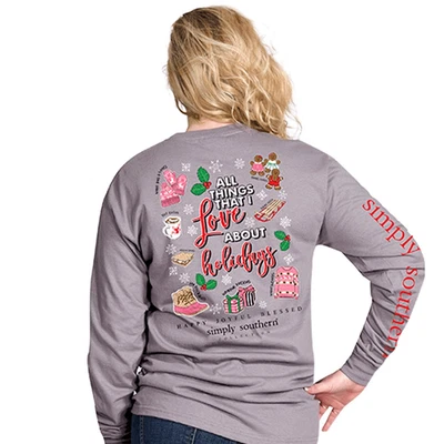 Simply Southern Holidays Christmas Graphic Long Sleeve T-Shirt XL - Image 1 of 4