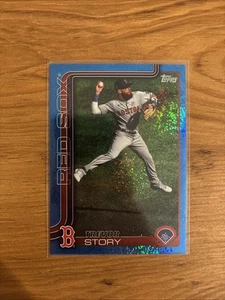 Trevor Story Blue Foil #577 2025 Topps Series 2 Short Print /150 RED SOX - Bild 1 von 2