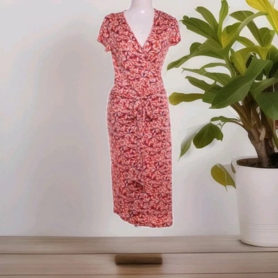 Conleys* Jerseykleid* Wickelkleid* Rot GEBLÜMT * Gr. M* TOP - ❤️ - Bild 1 von 4