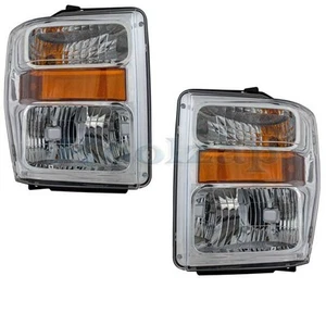 CAPA 08 09 10 F-Series Super Duty Headlight Headlamp Head Light w/Bulb PAIR SET - Picture 1 of 6