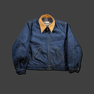 Vintage Roebucks Denim Jacket with Corduroy Collar - Size XL - Picture 1 of 7