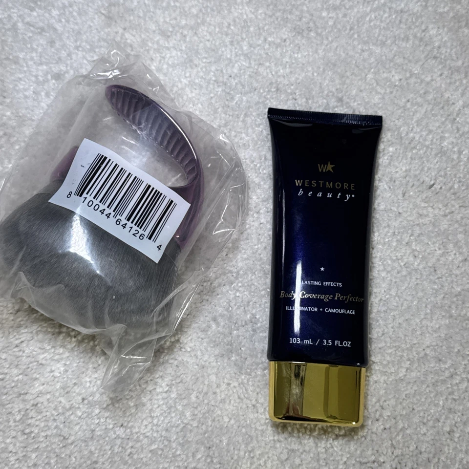 Perfeccionador de cobertura corporal Westmore Beauty brillo natural 3,5 oz con cepillo Foto 1 de 1