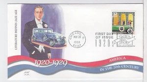 TurtlesTradingPost- Gatsby Style- 1920s 1998 #3184b  FDC- Fleetwood Cachet - Picture 1 of 2