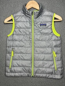 Chaleco Patagonia Niños Pequeño 7-8 Gris Verde Acolchado Chaqueta Prendas Exteriores - Imagen 1 de 13