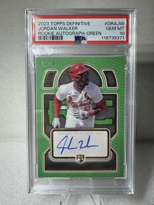 2023 Topps Definitive Collection Rookie Autographs Jordan Walker #1/25 PSA 10 - Picture 1 of 2