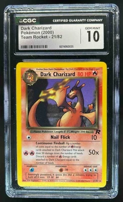 2000 Pokemon Team Rocket Dark Charizard #21/82 CGC 10 - Image 1 of 2